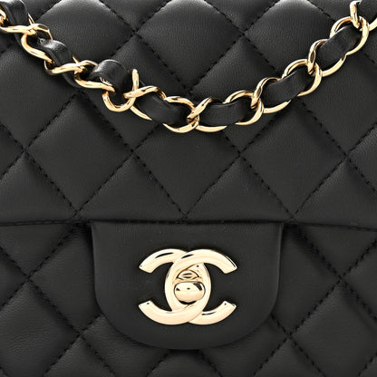 Chanel Lambskin Quilted Mini Rectangular Flap Black 8 of 11