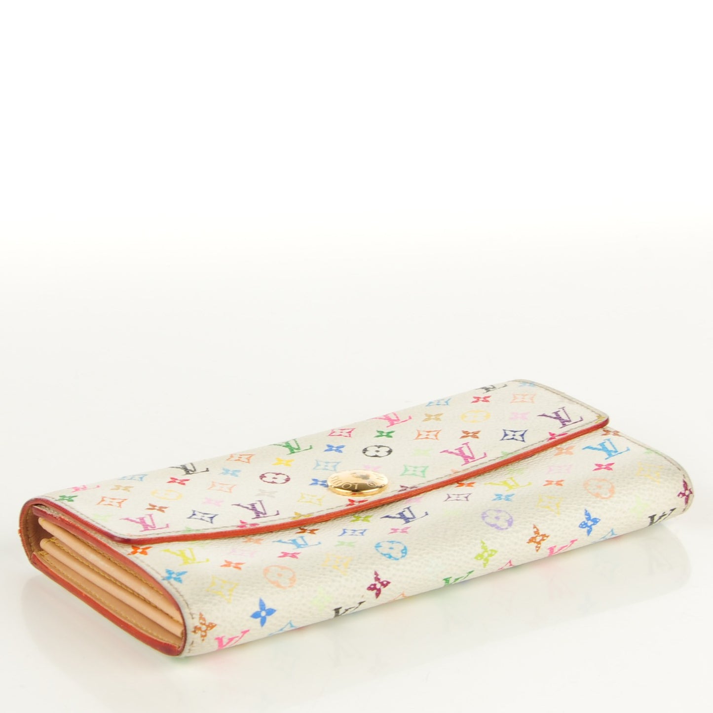 Monogram Multicolor Sarah Wallet White