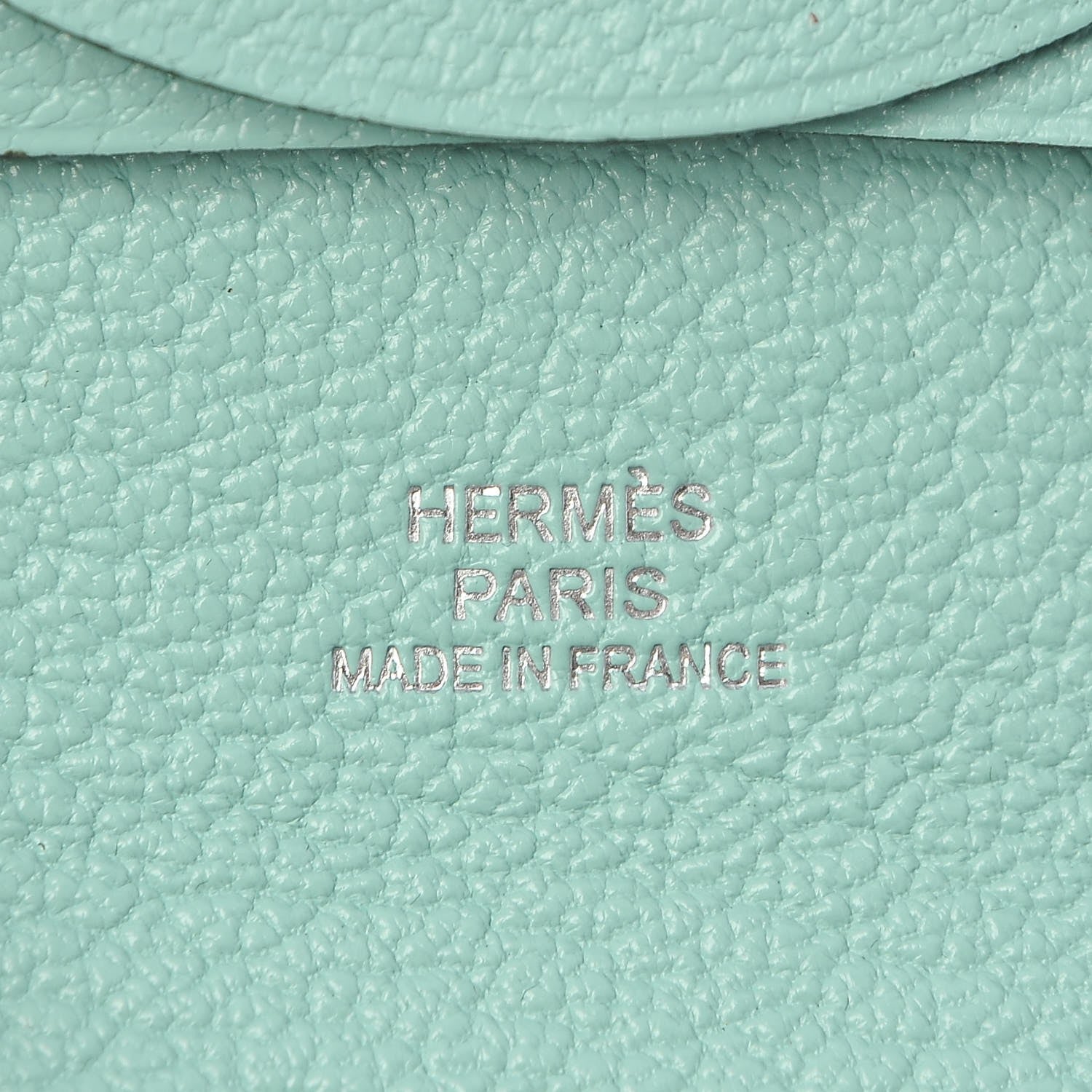Hermes Chevre Mysore Bastia Coin Purse Aqua 6 of 8