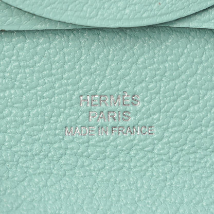 Hermes Chevre Mysore Bastia Coin Purse Aqua 6 of 8