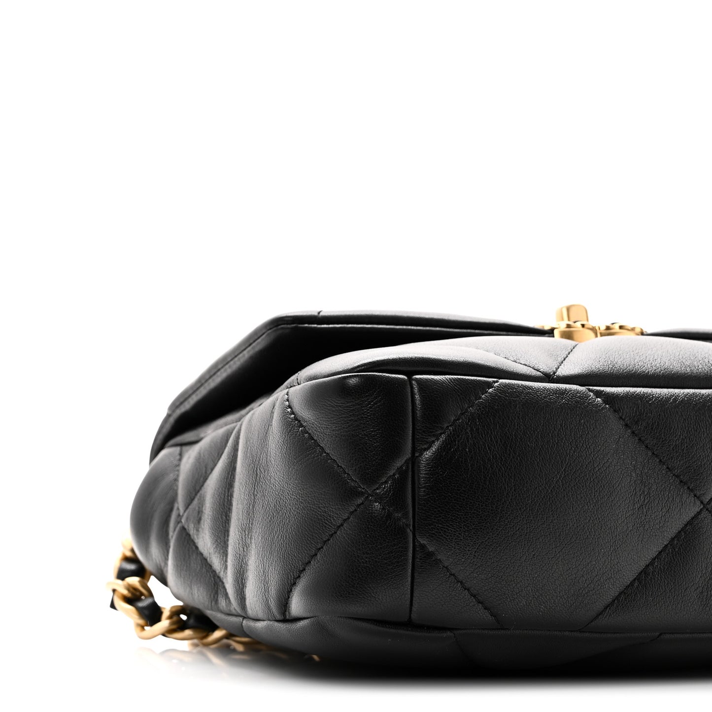 Lambskin Quilted Medium Chanel 19 Flap Black
