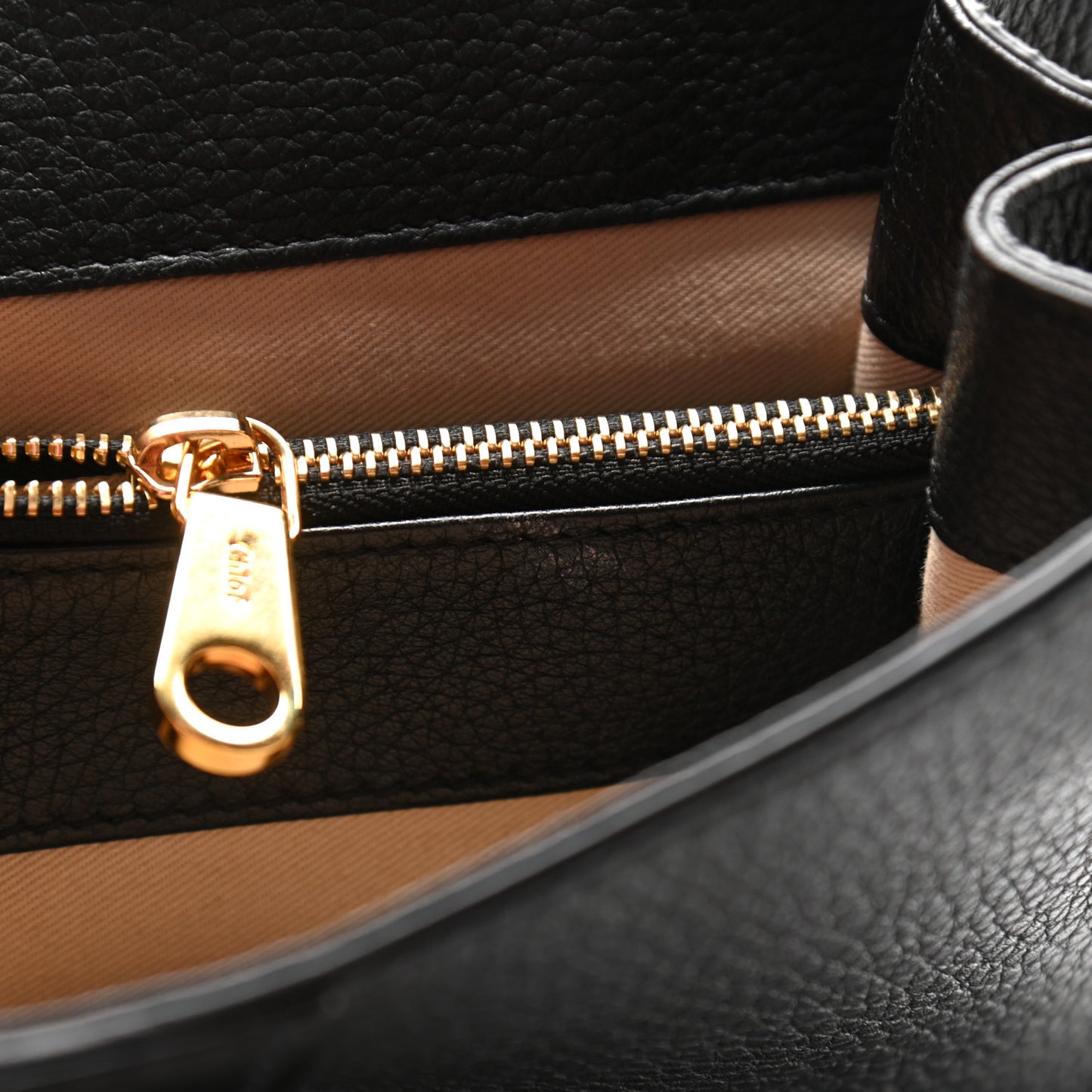 Grained Calfskin Medium Aby Day Shoulder Bag Black