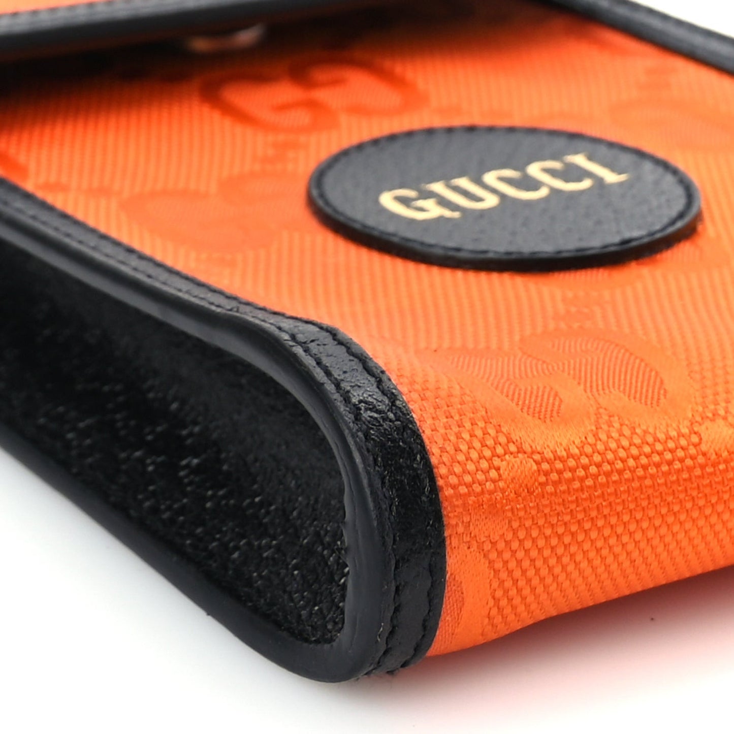 Econyl Nylon Monogram Off The Grid Crossbody Bag Carrot Orange Black