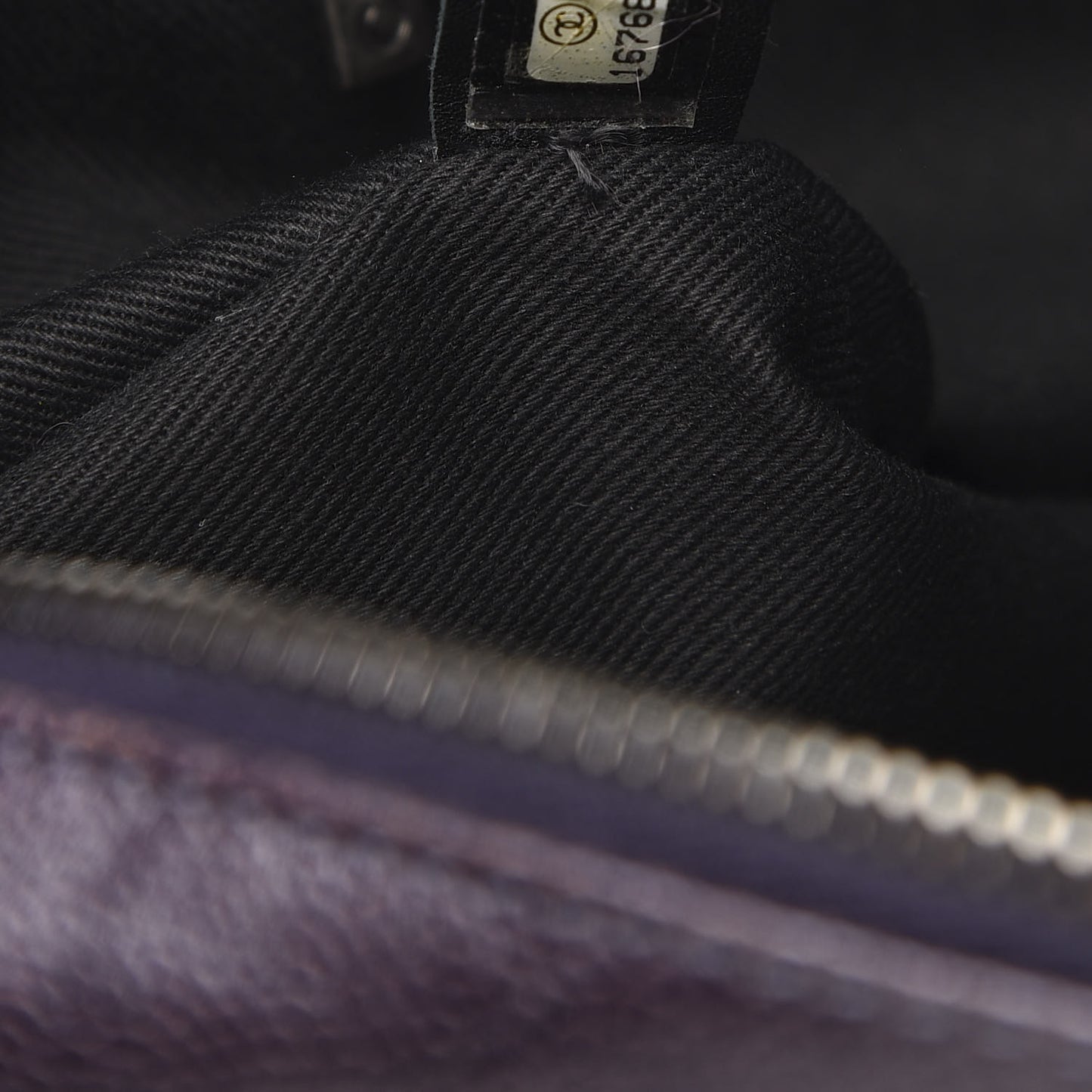 Iridescent Caviar Quilted Large Chic Flap Purple