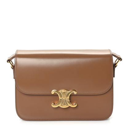 Celine Shiny Calfskin Medium Triomphe  Bronze 1 of 8