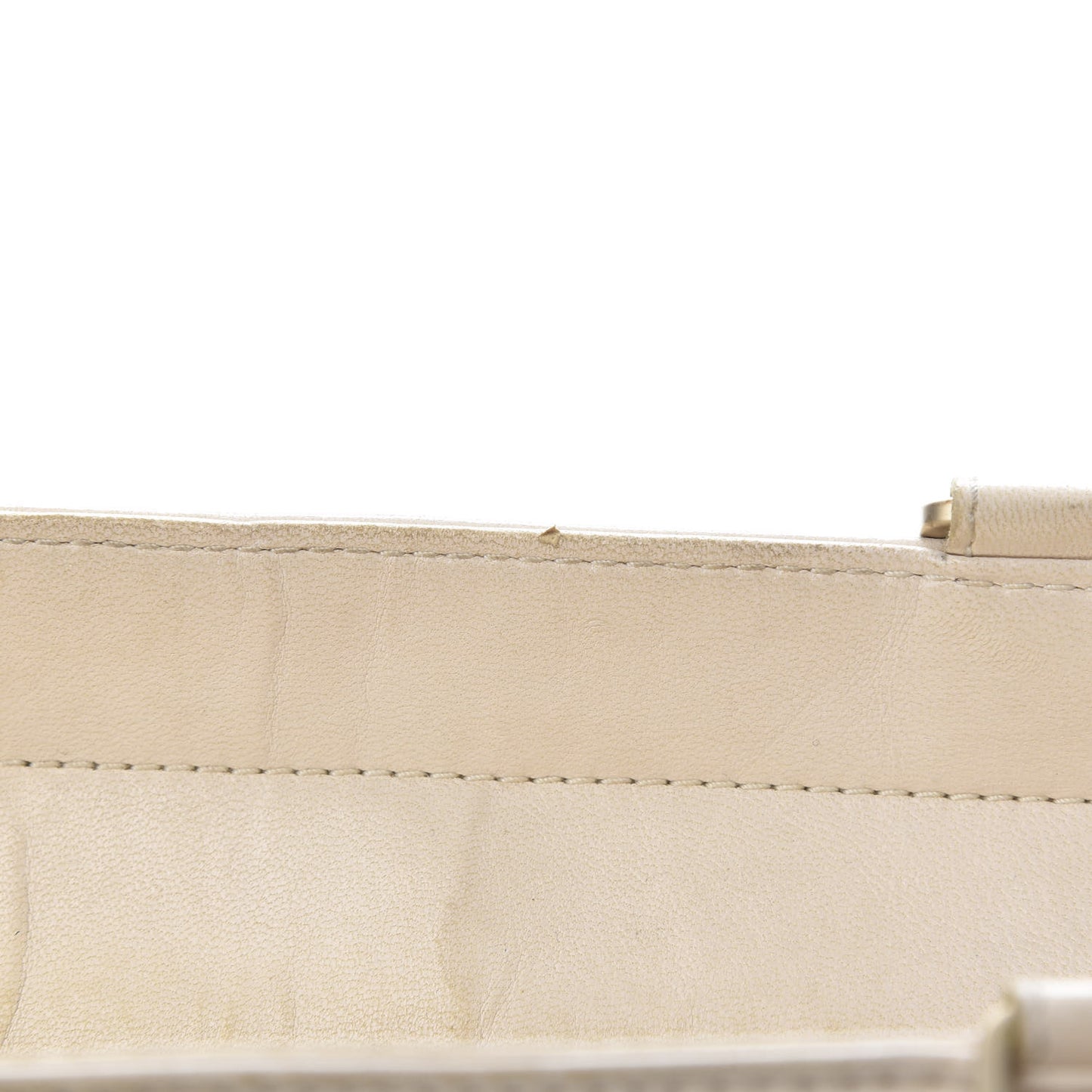 Lambskin Quilted Chocolate Bar Tote White