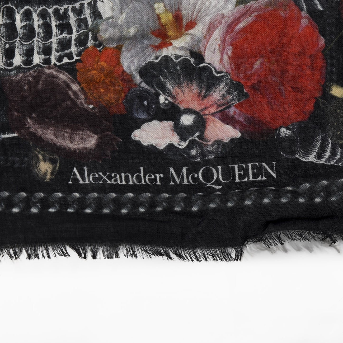 Silk Treasure Neptune Scarf Black Multicolor