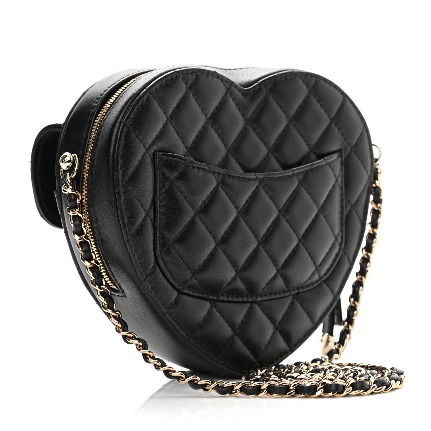 Chanel Lambskin Quilted CC In Love Heart Bag Black 3 of 9