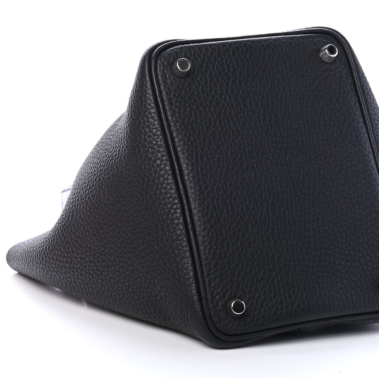 Taurillon Clemence Matte Alligator Picotin Lock Touch 18 PM Black