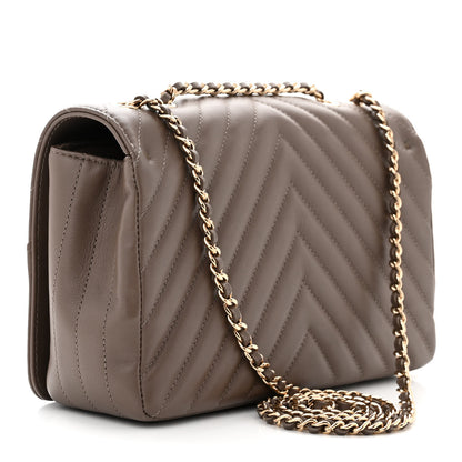 Chanel Calfskin Chevron Quilted Medium Statement Flap Khaki 3 of 11