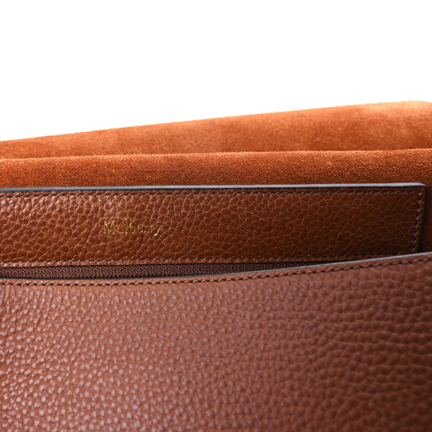 Mulberry Small Classic Grain Calfskin Amberley Satchel  Oak 5 of 8