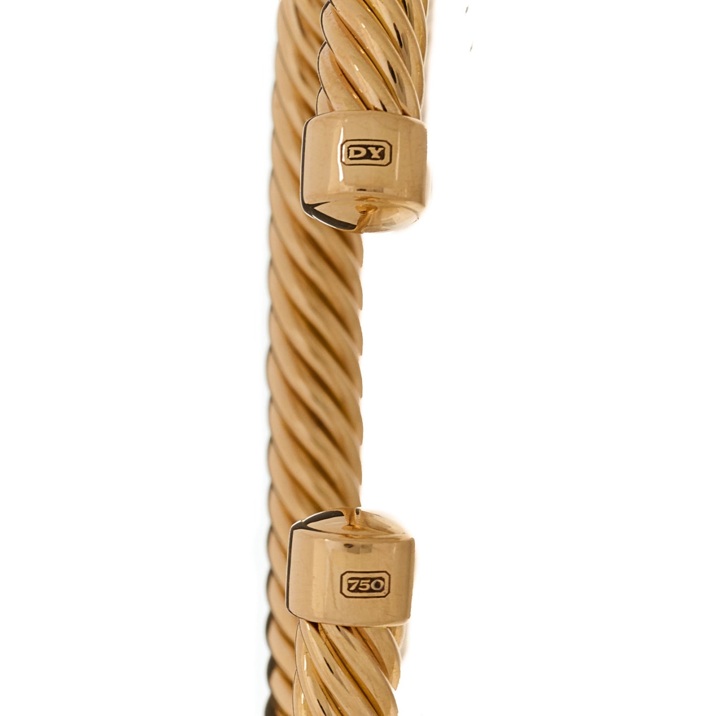 18K Rose Gold 7mm Cablespira Oval Bracelet