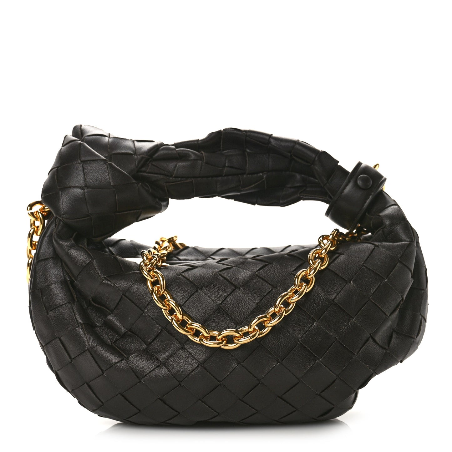 Nappa Intrecciato Mini Chain Jodie Fondant