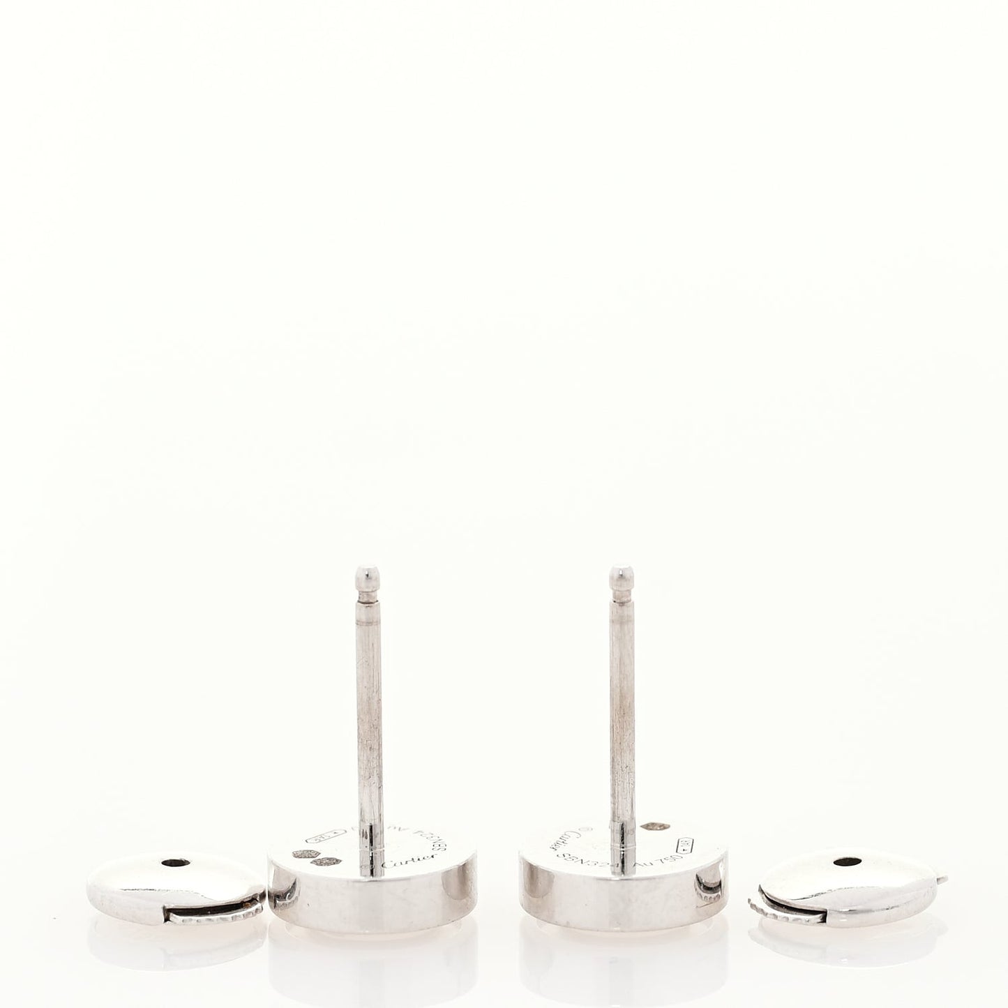 18K White Gold LOVE Earrings