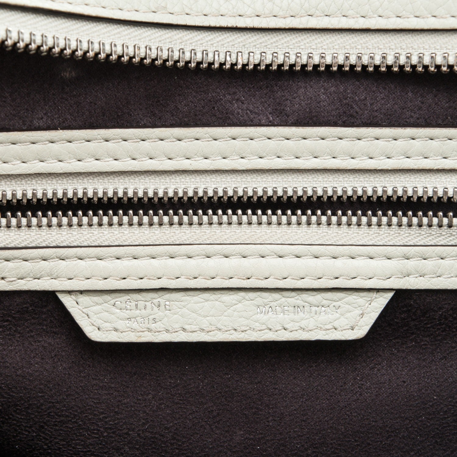 Celine Drummed Calfskin Mini Luggage Lune 6 of 9