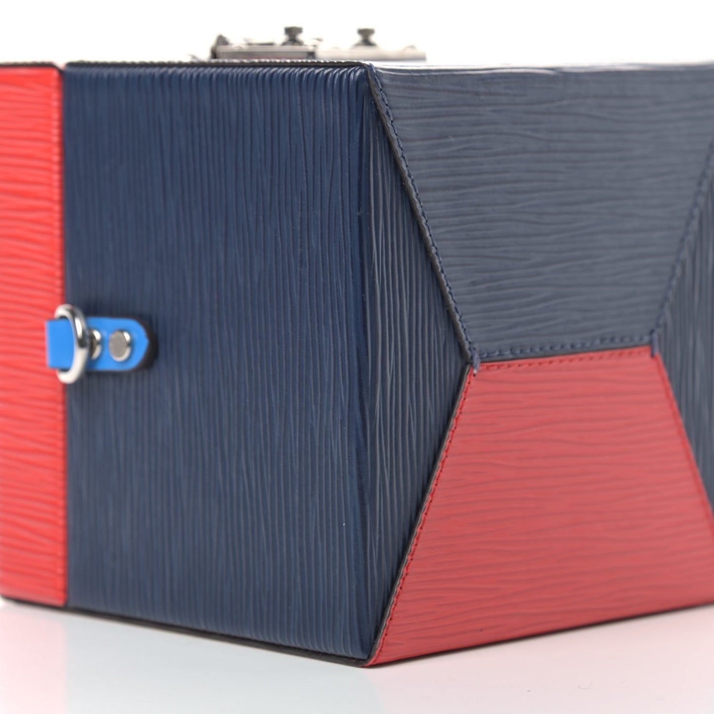 Epi Bleecker Box Indigo Coquelicot