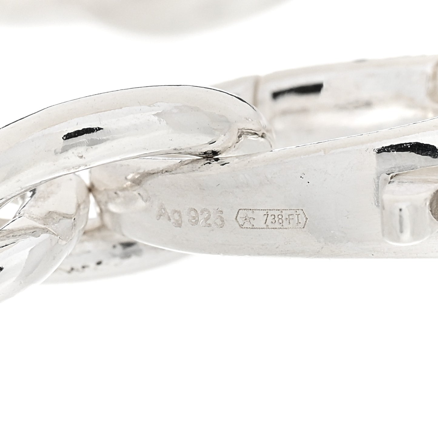 Sterling Silver G Heart Charm Link Bracelet