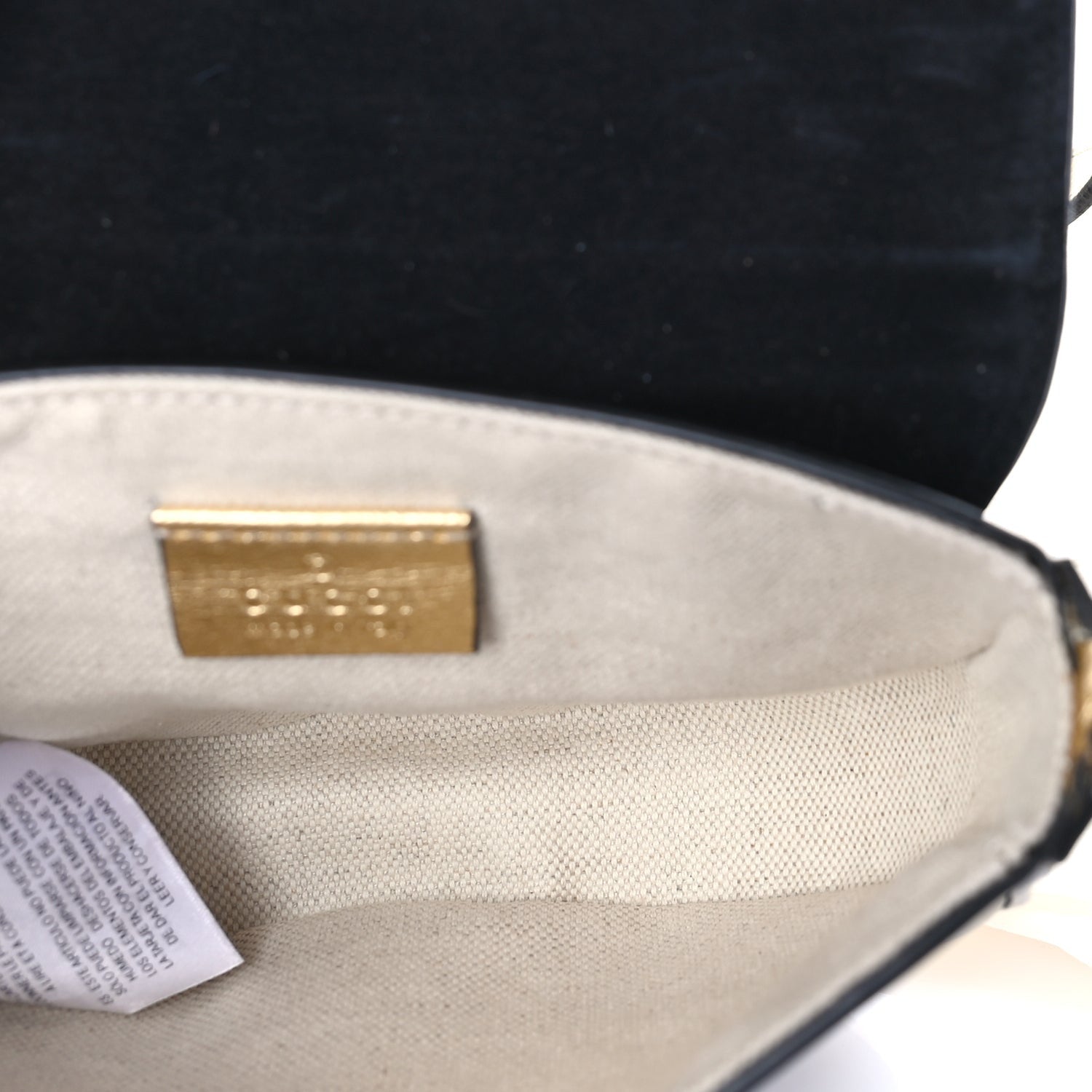 Gucci Metallic Calfskin Kids Fox Crossbody Bag Black Gold 4 of 7