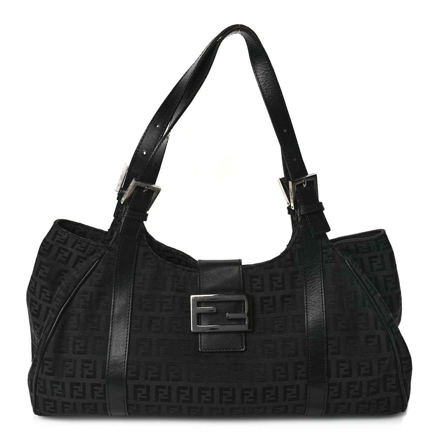 Zucchino Vitello Shoulder Bag Black