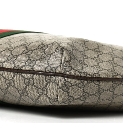 Gucci GG Supreme Monogram Web Ophidia Half Moon Hobo Brown 11 of 13