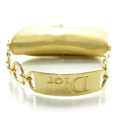 Christian Dior Ostrich Saddle Bag Gold 5 of 8