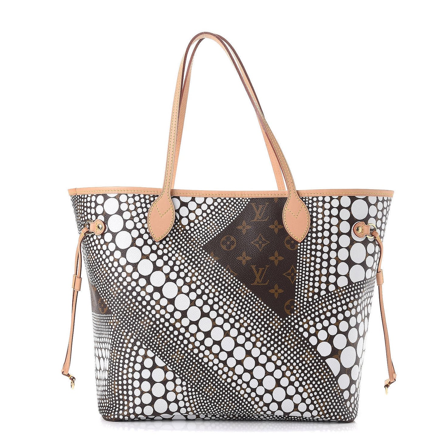 Monogram Kusama Waves Neverfull MM White