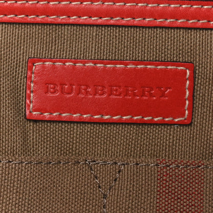 Burberry Canvas Mega Check Medium Tottenham Brit Tote Cadmium Red 6 of 9