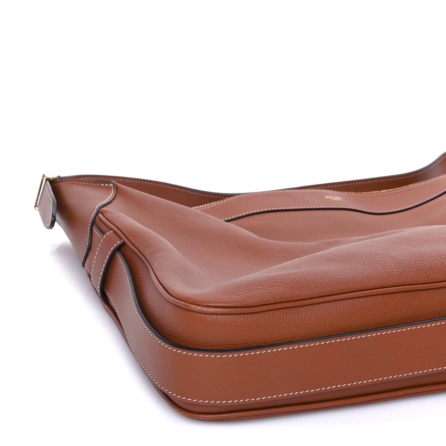 Supple Calfskin Large Romy Shoulder Bag  Tan