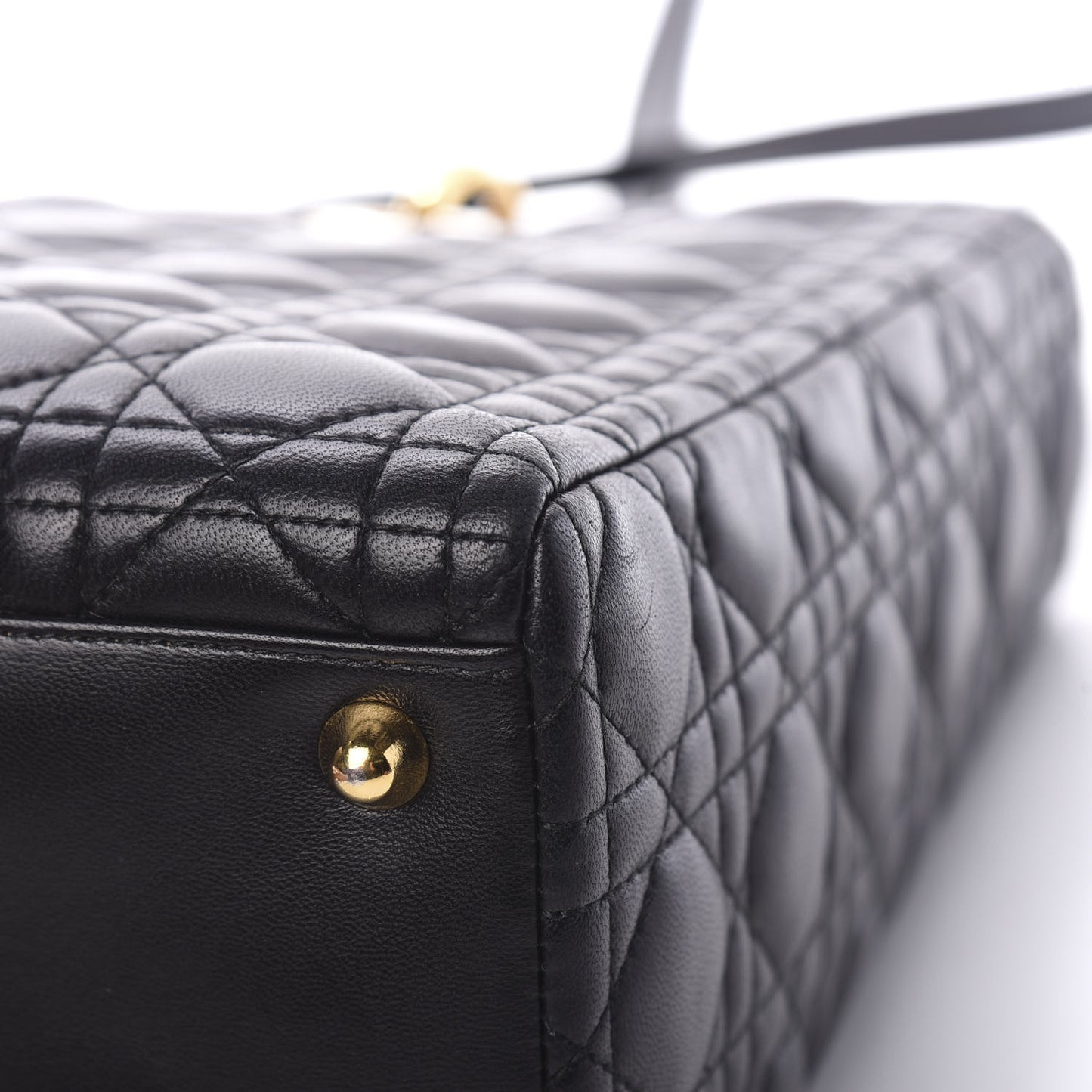 Lambskin Cannage Large Lady Dior Black