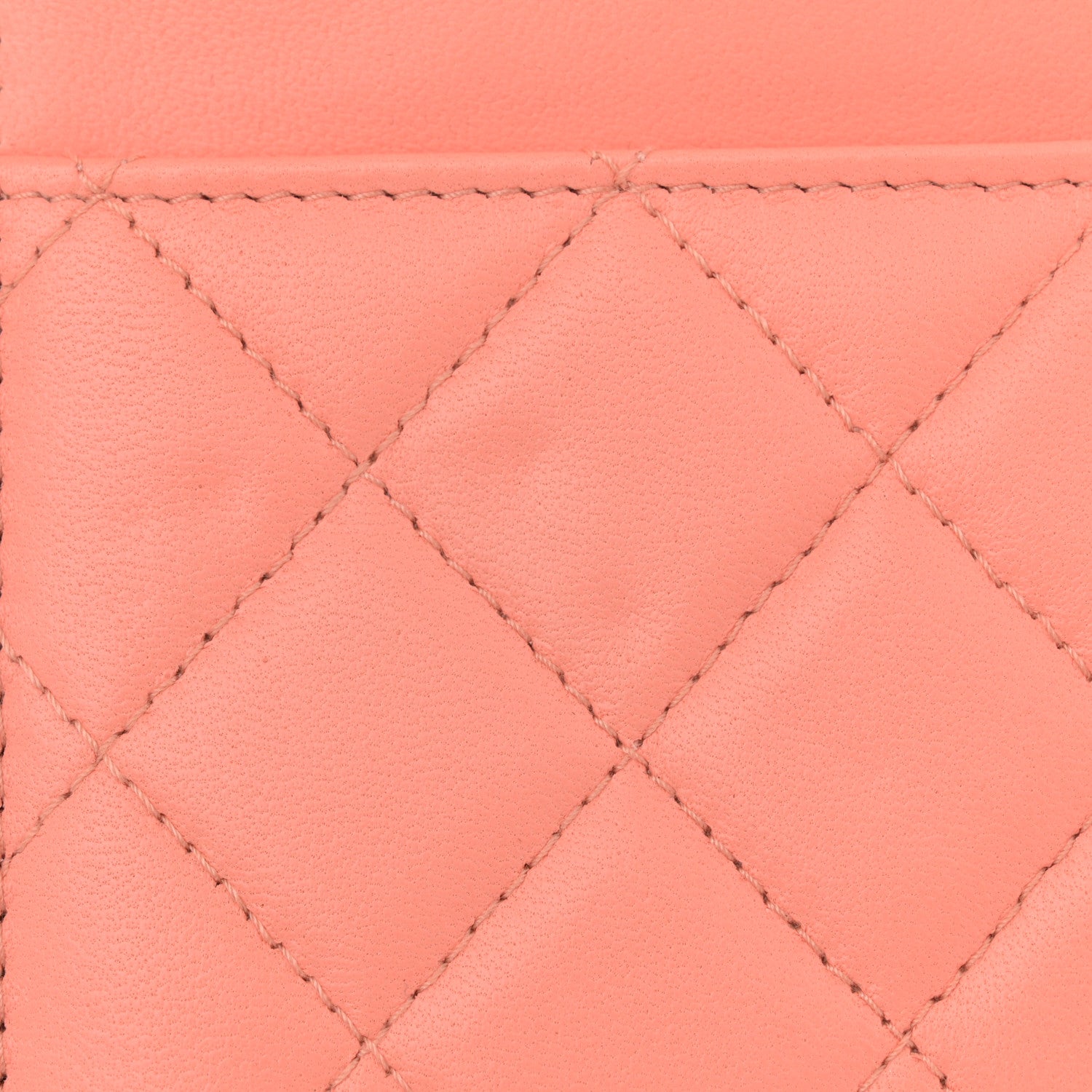 Chanel Lambskin Quilted Pearl Crush Wallet on Chain WOC Light Orange 3 of 11