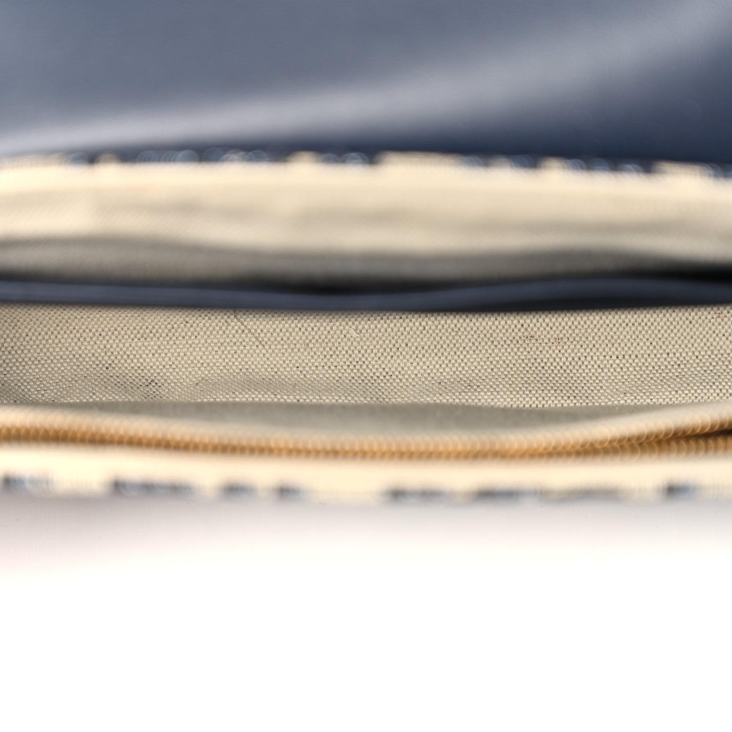 Christian Dior Oblique Medium Saddle Pouch With Chain Blue 4 of 10