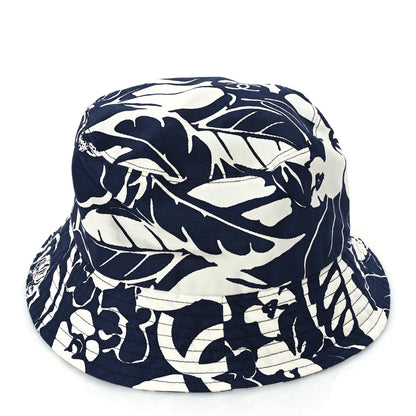 Chanel Cotton Canvas Bucket Hat L Navy Ivory 5 of 8