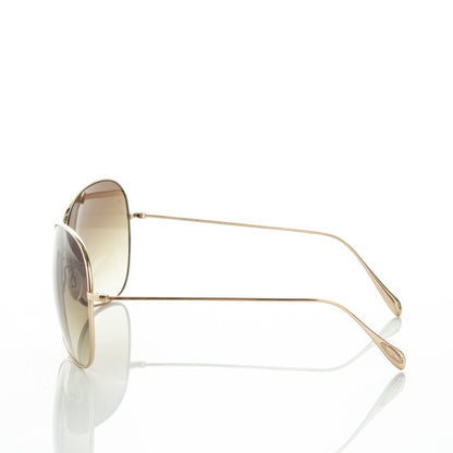 Oliver Peoples Titanium Elsie Aviator Sunglasses Gold 3 of 8