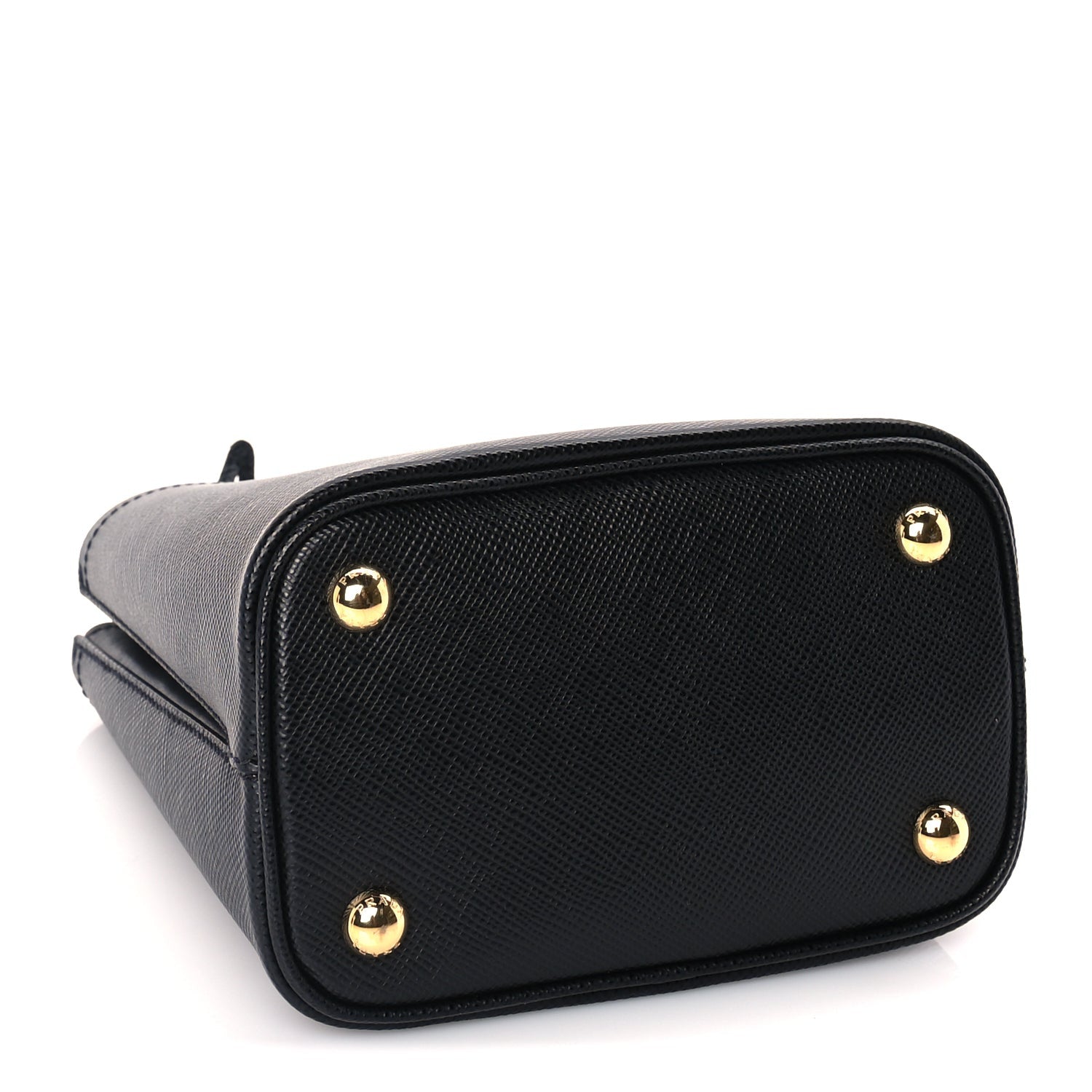 Prada Saffiano Cuir Small Panier Bucket Bag  Black Fuoco 3 of 8