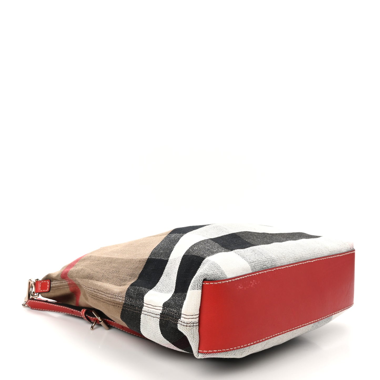 Canvas Mega Check Medium Tottenham Brit Tote Cadmium Red