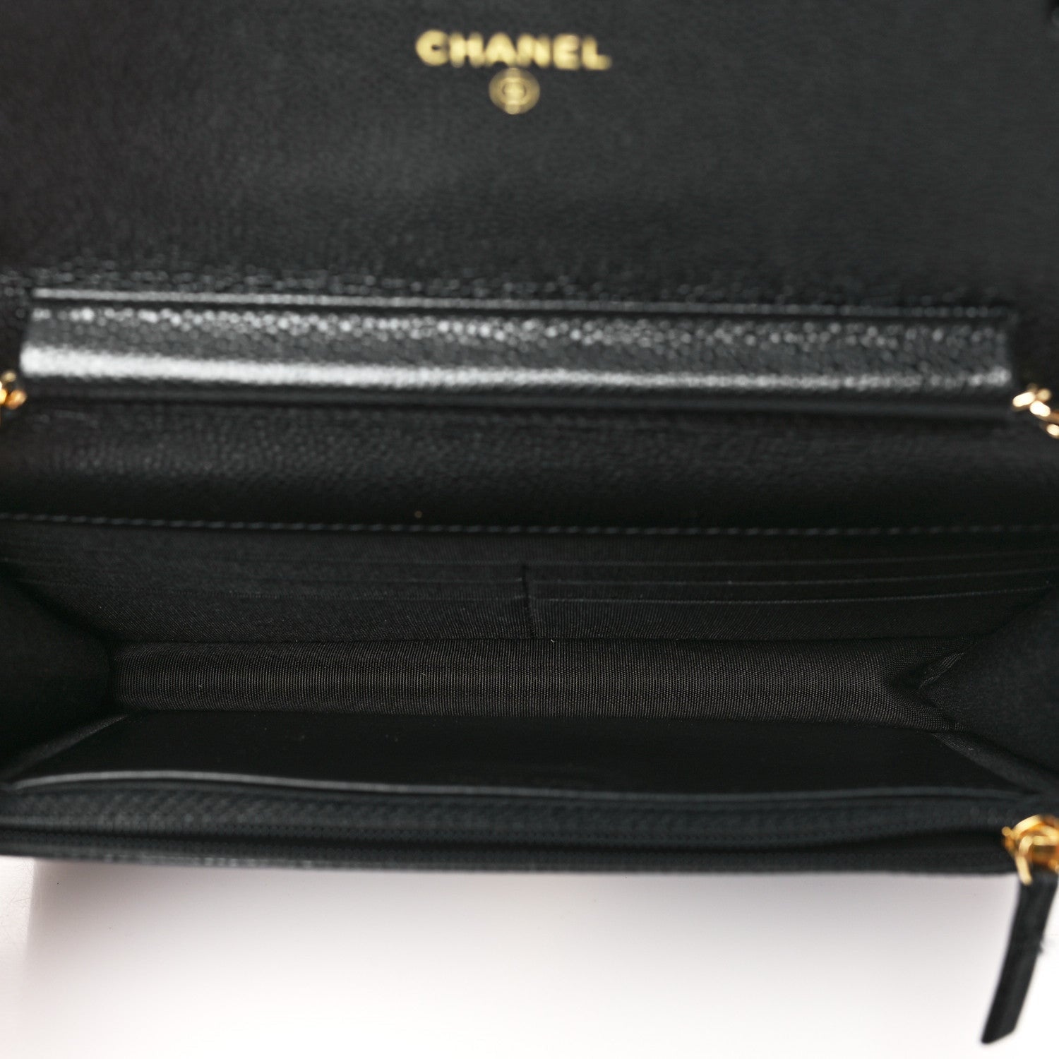 Chanel Caviar Quilted Miss Coco Wallet On Chain WOC Black 5 of 7