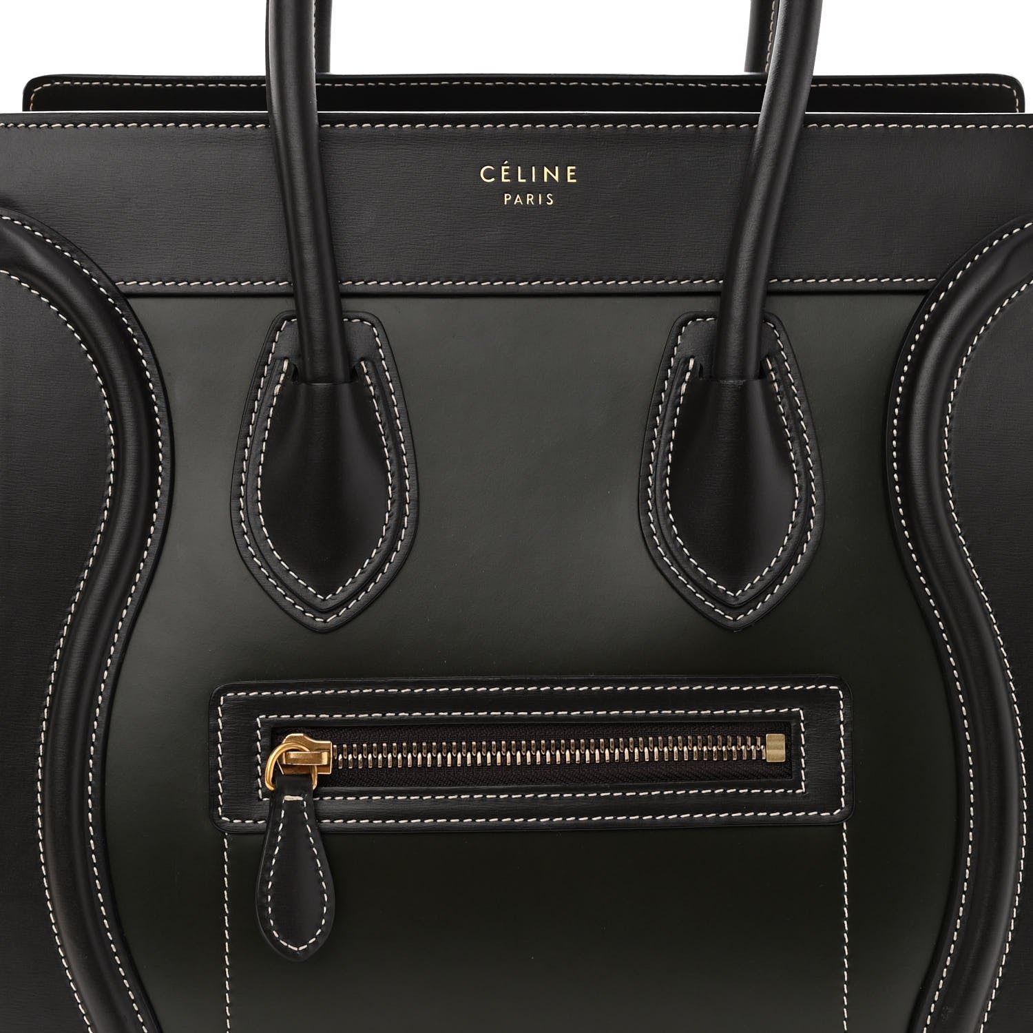Celine Smooth Calfskin Tri-Color Micro Luggage Light Emerald 8 of 11
