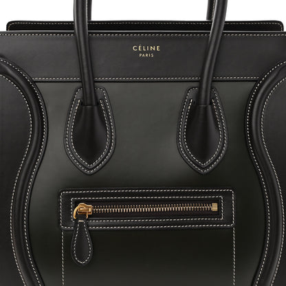 Celine Smooth Calfskin Tri-Color Micro Luggage Light Emerald 8 of 11