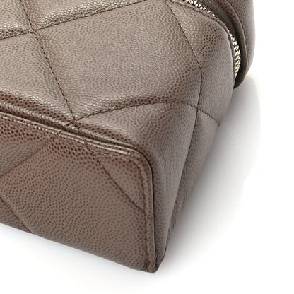 Chanel Caviar Quilted Top Handle Slim Vanity With Chain  Light Brown 9 of 9