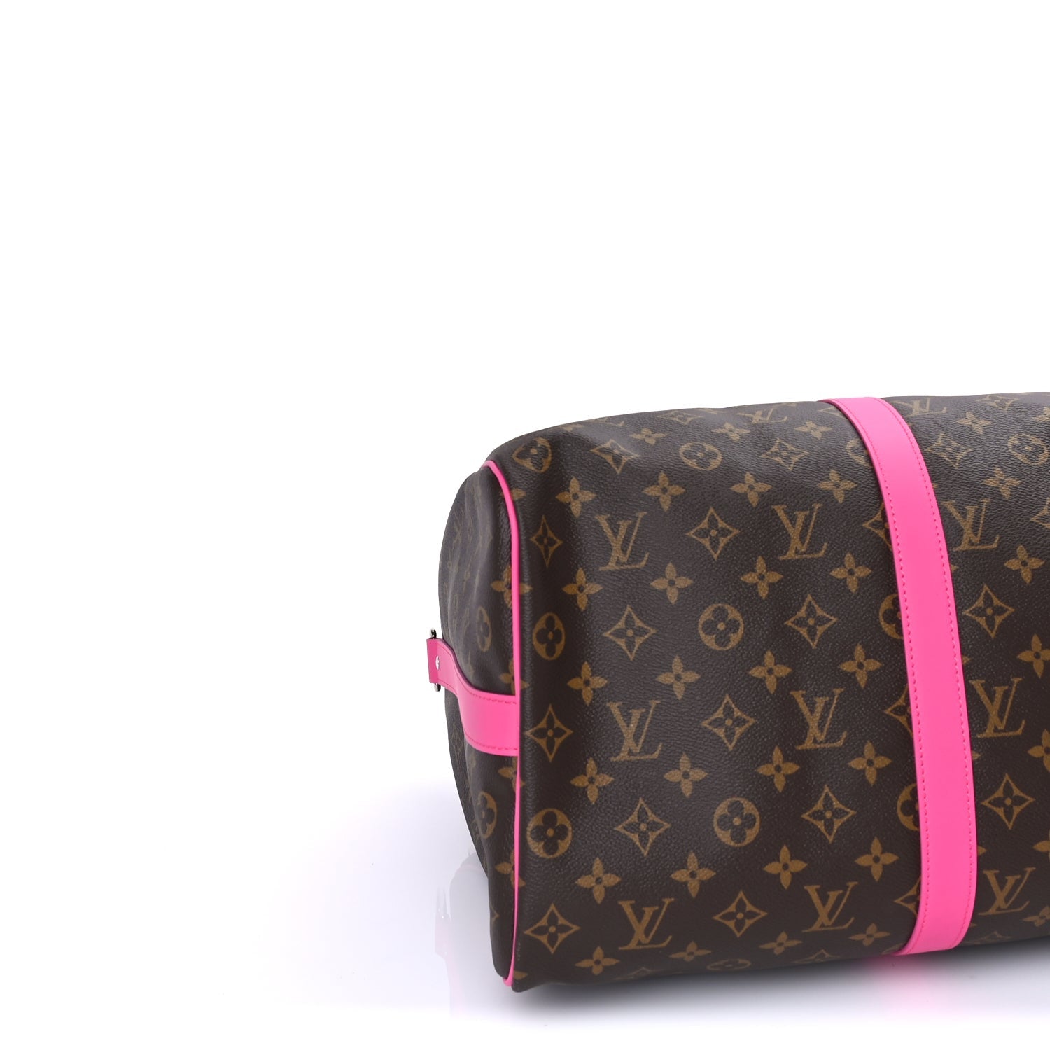 Louis Vuitton Monogram Macassar Keepall Bandouliere 50 Fuchsia 7 of 8
