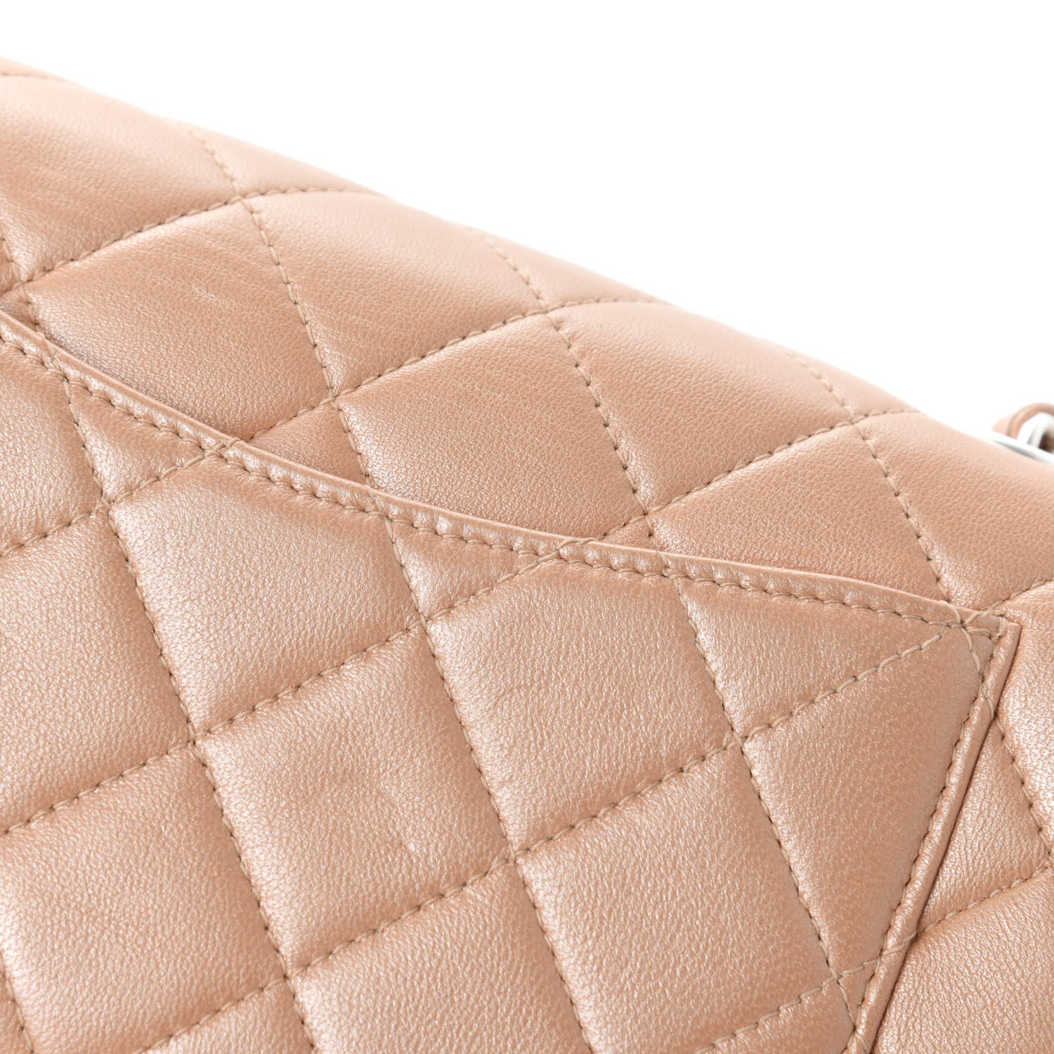 Chanel Metallic Lambskin Quilted Mini Flap Beige 11 of 17