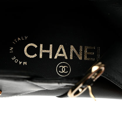 Chanel Lambskin Velvet Cap Toe Short Ankle Boots 38 Black 6 of 9