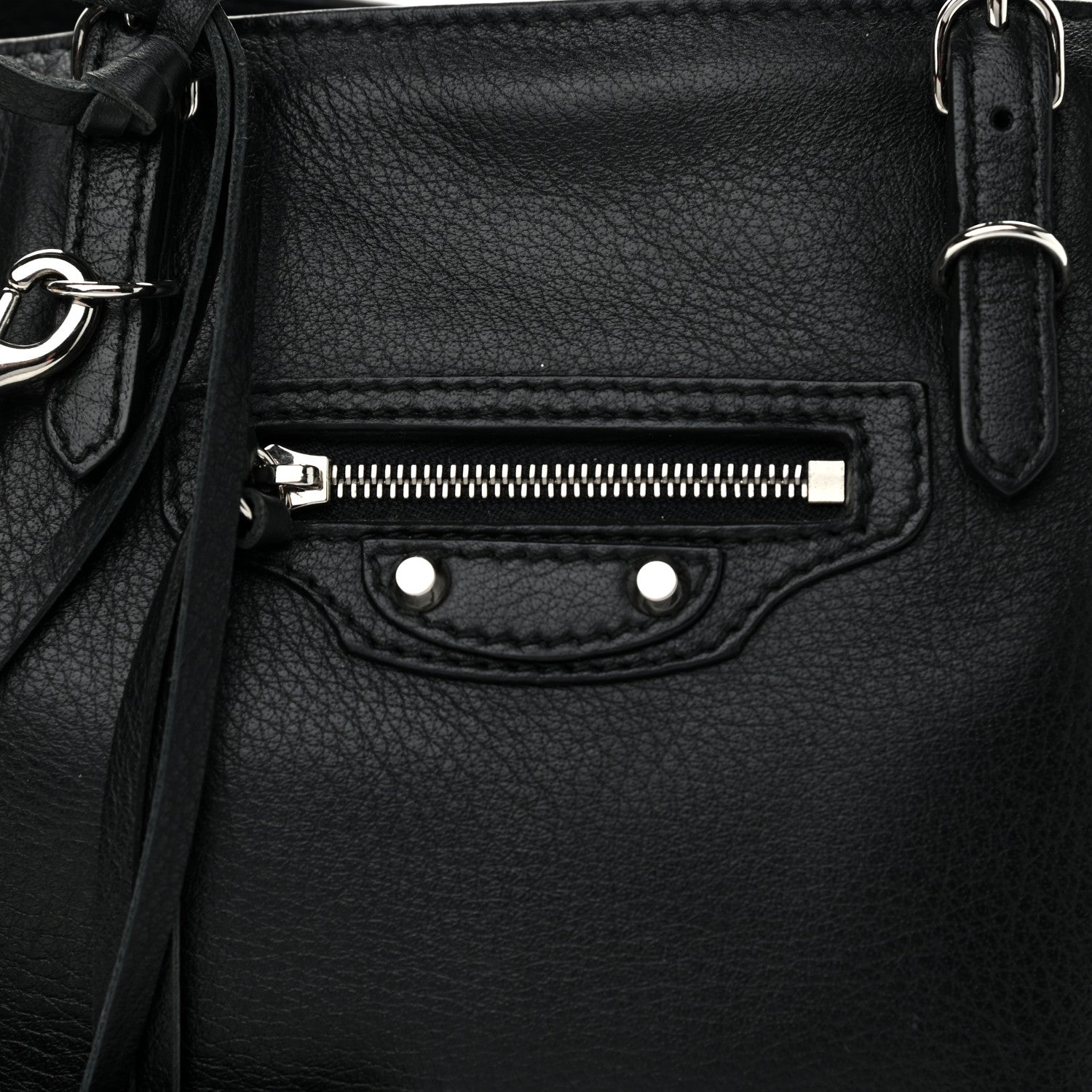Balenciaga Veau Papier A6 Zip Around Tote Black 8 of 12