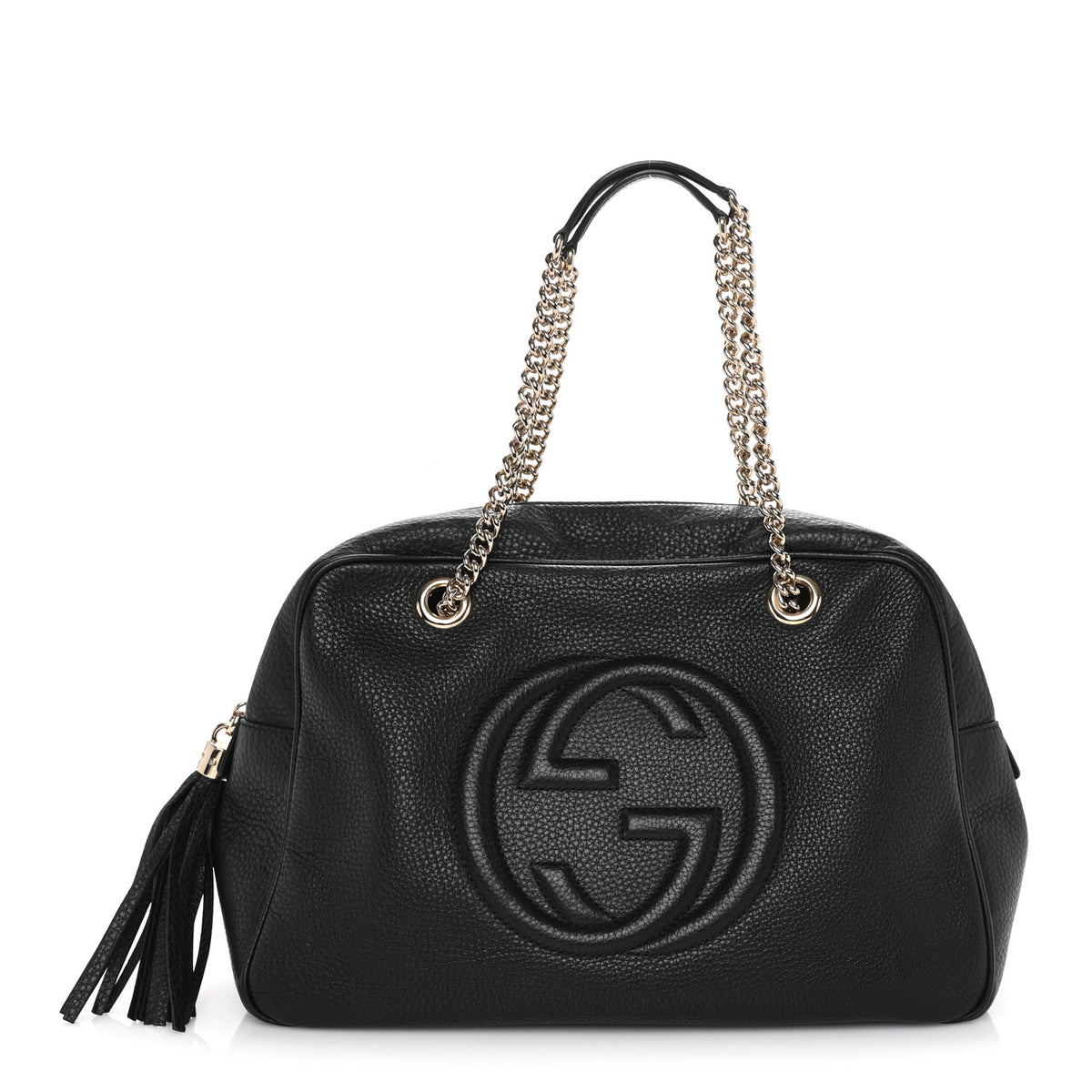 Gucci Pebbled Calfskin Medium Soho Bowler Black 1 of 8