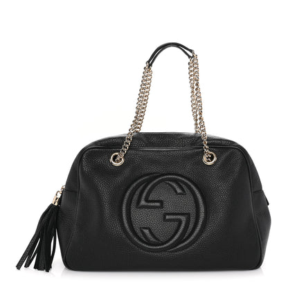 Gucci Pebbled Calfskin Medium Soho Bowler Black 1 of 8