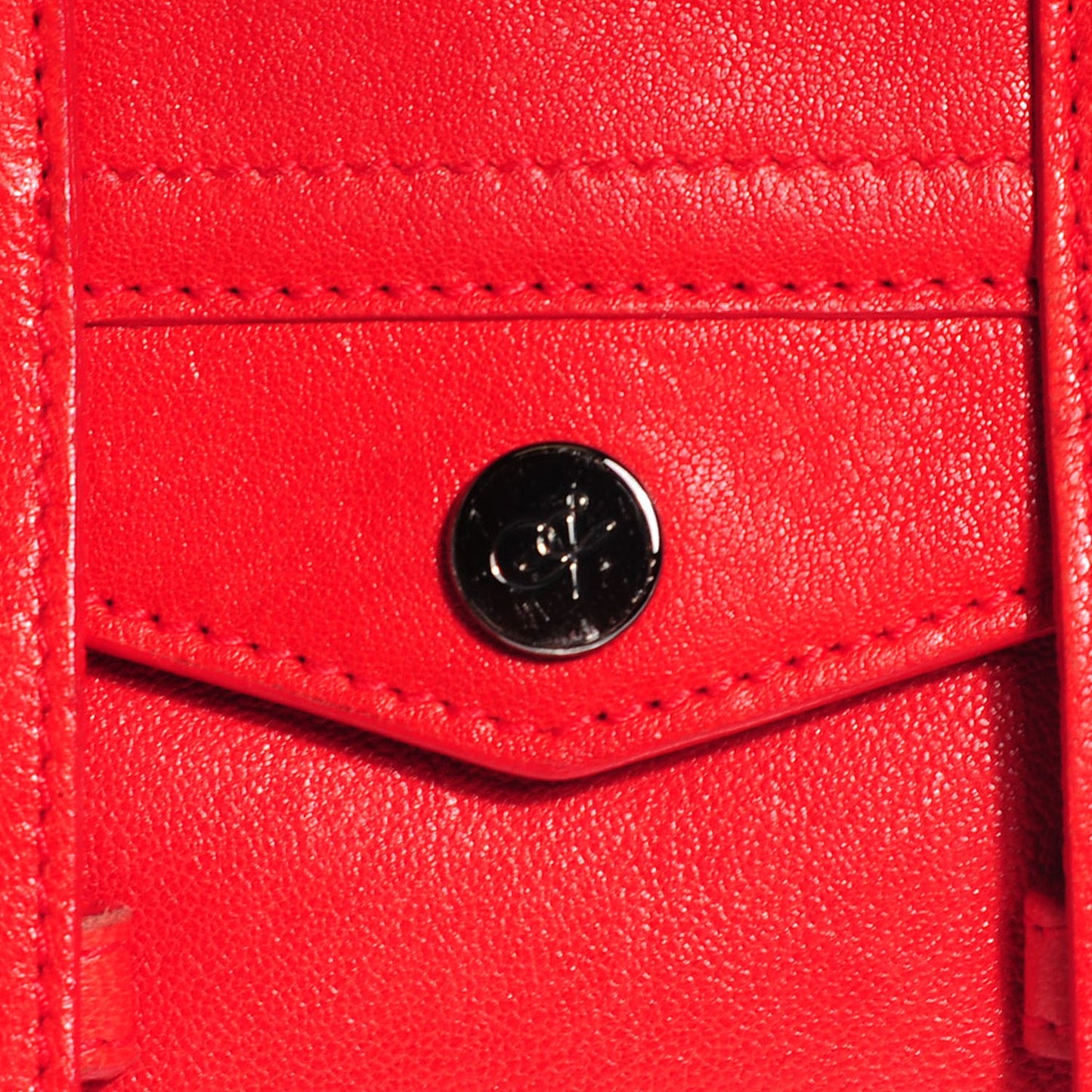 Lambskin Small PS1 Zip Case Red