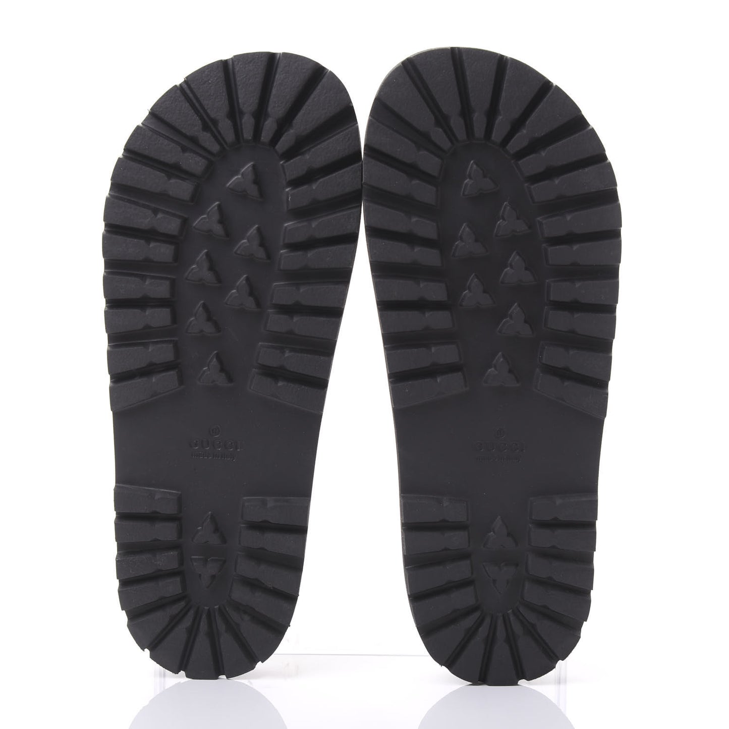Rubber Web Mens Lug Sole Slide Sandals 9 Black Green Red