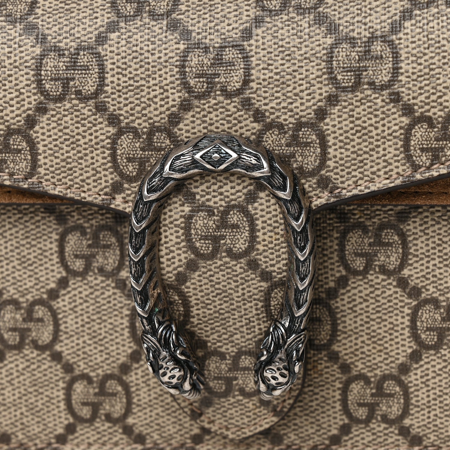 Gucci GG Supreme Monogram Super Mini Dionysus Shoulder Bag Taupe 6 of 10