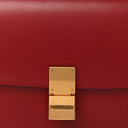 Celine Box Calfskin Medium Classic Box Flap Bag Red 8 of 10