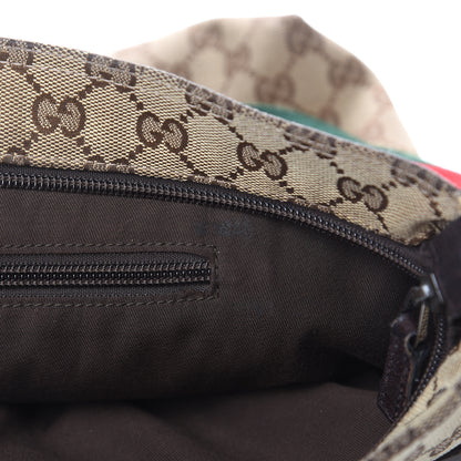 Gucci Monogram Web Medium Flat Messenger Bag Brown 8 of 17